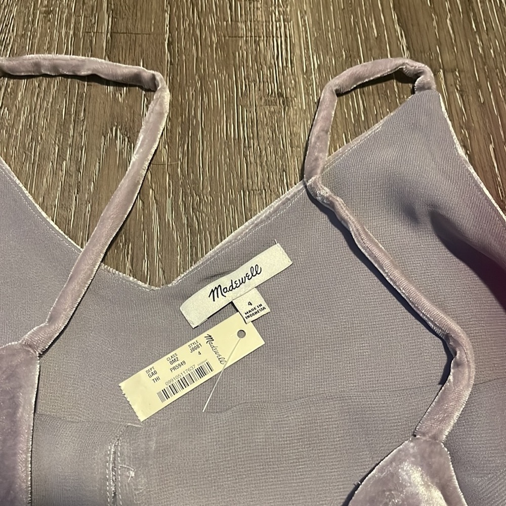 Madewell velvet Lilac Top - Picture 3 of 3